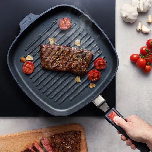 Woll Diamond Lite Detachable Handle Induction Square Grill Pan - 28cm