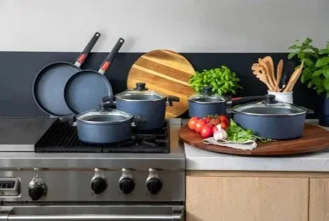 Woll Diamond Lite Detachable Handle Induction Twin Frypan Set & 40cm Pan Protector - 24&28cm