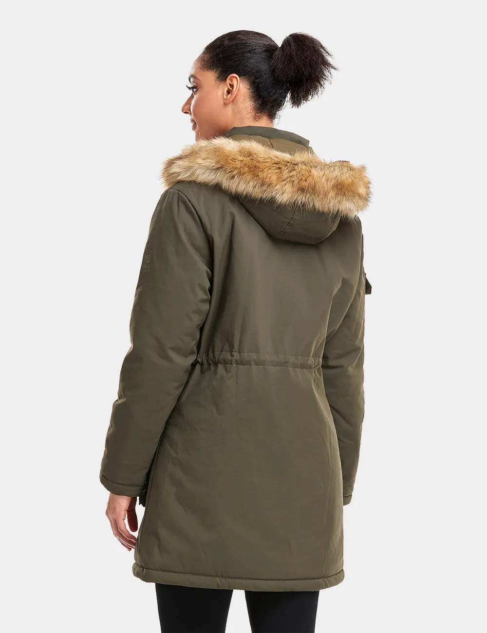 Women's Heated Thermolite® Parka - Olive / Red