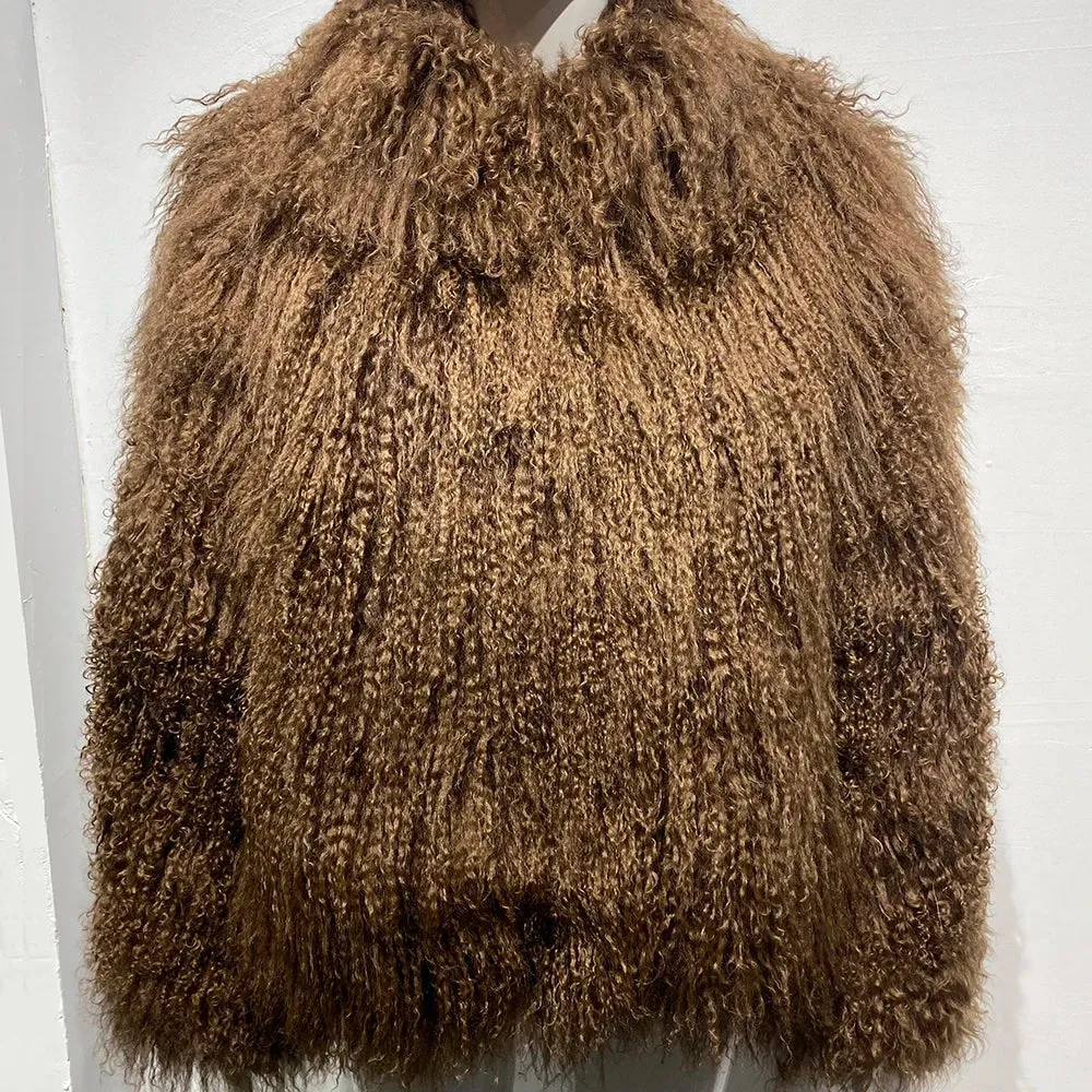 Women's Mongolian Curly Shearling Jacket