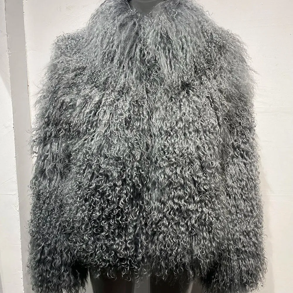 Women's Mongolian Curly Shearling Jacket