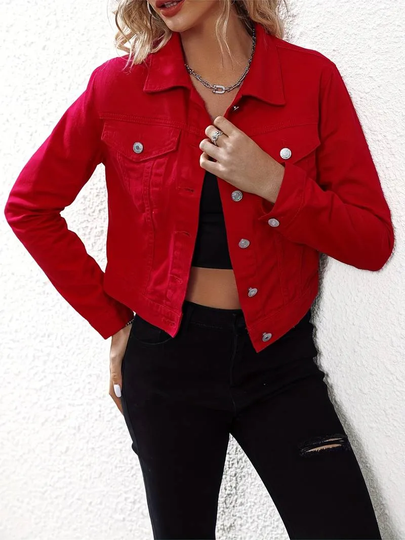 Xanthe - Red Denim Jackets