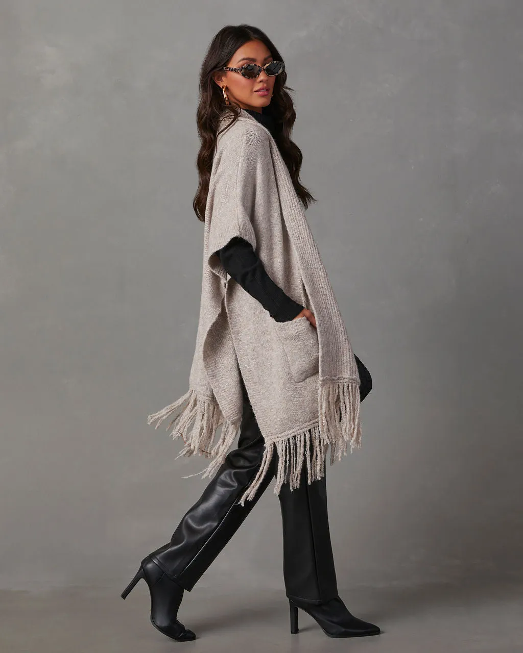 Yonta Fringe Poncho