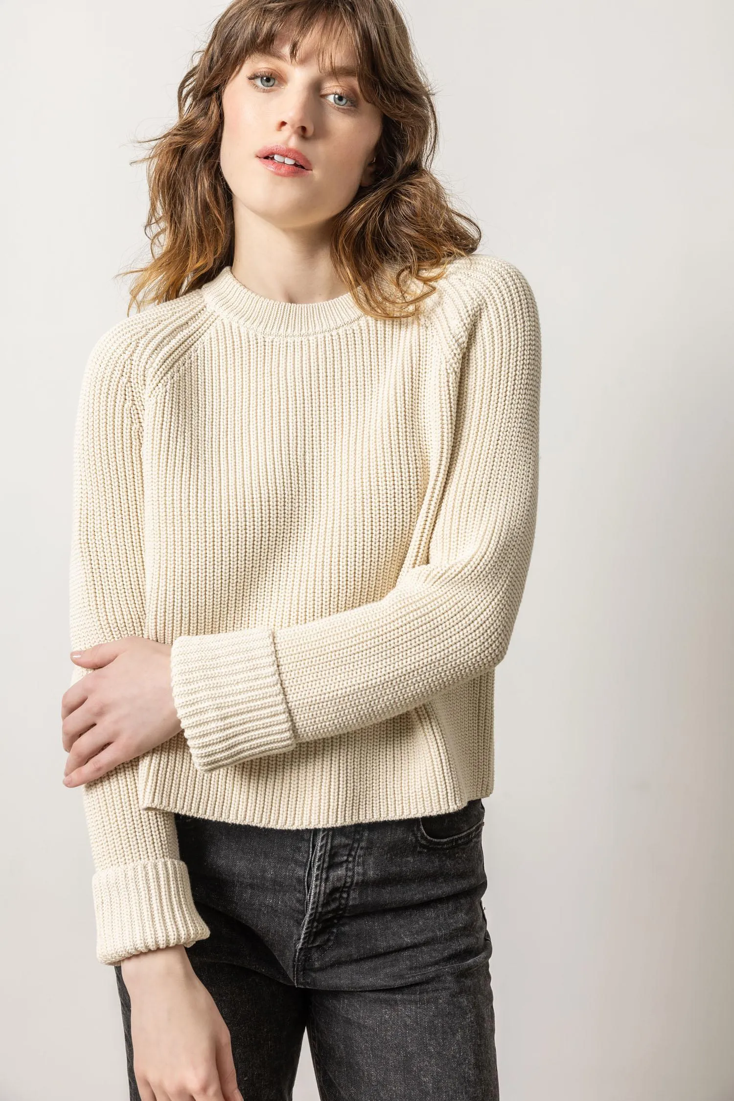 Zip Back Raglan Sweater